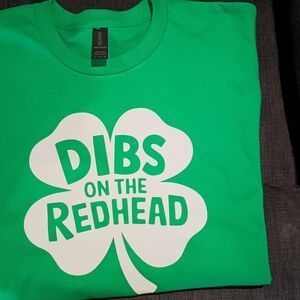 Green Clover Graphic Tee with Fun Text